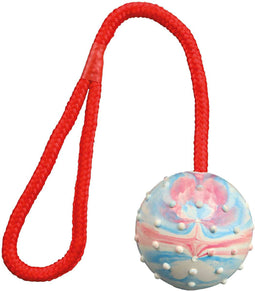 Trixie Natuurrubber Bal Aan Koord Assorti