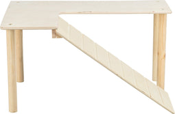 Trixie platform met helling voor muizen / hamsters onbehandeld hout 47x30x25 cm