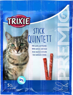 Trixie Premio Stick Quintett Zalm/Forel 5x5g