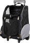 Trixie Reismand Trolley - Kleine Hond en Kat - Zwart Grijs - tot 8 kg - 36 x 27 x 50 cm