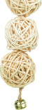 Trixie Rotan Ballen Met Klokje - Vogelspeelgoed - 24 cm