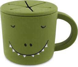 Trixie Snackbeker - Mr. Dino - Snack Cup - Kinderservies - Voor baby's vanaf 4 maanden - van Siliconen - Geschikt voor de Vaatwasser