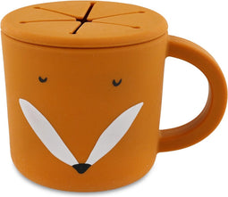 Trixie Snackbeker - Mr. Fox - Snack Cup - Kinderservies - Voor baby's vanaf 4 maanden - van Siliconen - Geschikt voor de Vaatwasser