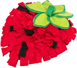 Trixie - Snuffelmat Aardbei - Knaagdierspeelgoed - Rood - 40X33 cm