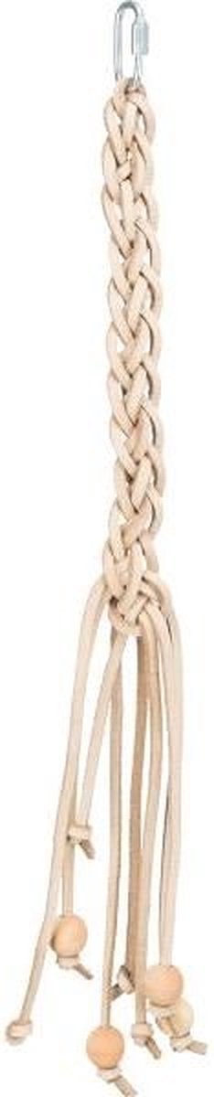 Trixie Speelgoed Veters Leer Met Houten Kralen Naturel