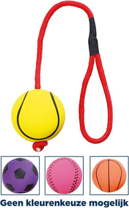 Trixie sportbal aan touw schuimrubber drijvend assorti - Default Title