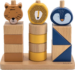 Trixie Stapeltoren - Houten Speelgoed - Stapelstenen voor Kinderen - Puzzel Stapelblokken - Vanaf 1 jaar - Stimuleert Ontwikkeling