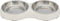 Trixie voerbak kat dubbel melamine / rvs wit 2x200 ml 27x14x3 cm