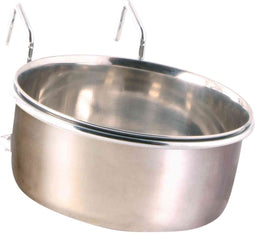 Trixie voerbak met houder om op te hangen rvs - 600 ML 12 CM