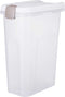Trixie voerton luchtdicht afsluitbaar kunststof transparant wit / wit - 25 LTR 23X39X51 CM