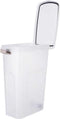 Trixie voerton luchtdicht afsluitbaar kunststof transparant wit / wit - 40 LTR 26,5X44,5X61,5 CM