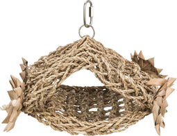 Trixie - Vogel Speelgoed - Tent Zeegras - Hangend - 19X22 cm