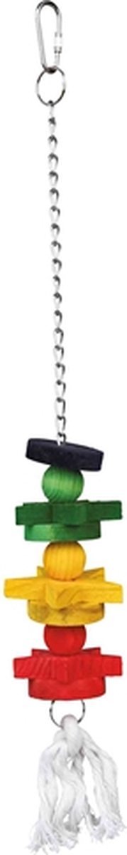Trixie Vogelspeelgoed Aan Ketting Met Touw / Hout Meerkleurig