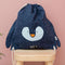 Trixie Zwemtas - Mr. Penguin - Gymtas voor kinderen - Waterafstotend - Turnzak met trekkoord - Voor jongens en meisjes - Blauw - Pinguin