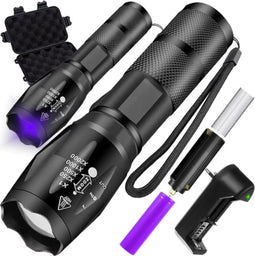 Trizand 2-in-1 XPE UV Zaklamp - Krachtige LED en UV Functie, Schokbestendig en Waterdicht