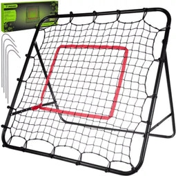 Trizand Voetbaltrainer 100 x 100 cm met stabiel ijzeren frame & vizier