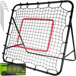 Trizand Voetbaltrainer 120 x 120 cm met stabiel ijzeren frame & vizier