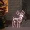 vidaXL - Kerstfiguur - rendier - met - bewegende - kop - warmwit - 76x42x87 - cm
