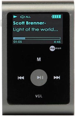 MPMan MP30WOM - MP3/MP4-speler - Aluminium behuizing - Zwart Zilver
