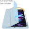 Tablet hoes geschikt voor Apple iPad Pro 11 (2022/2021/2020/2018) - Toby Series - Tri-Fold Book Case - Blauw