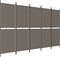 vidaXL - Kamerscherm - met - 5 - panelen - 300x200 - cm - stof - antracietkleurig