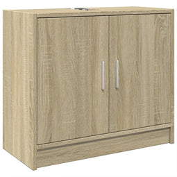 vidaXL - Wastafelkast - 63x29x55 - cm - bewerkt - hout - sonoma - eikenkleurig