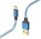 Hama Reflective - Oplaadkabel USB-A naar Micro-USB - Snellaadkabel 150cm Blauw