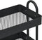 Trolley 3-laags 43x34x79 cm staal zwart