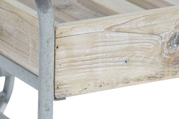Trolley DKD Home Decor 110 x 67 x 46 cm Spar Natuurlijk Grijs Metaal Sparrenhout