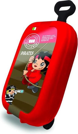 Trolley - MULTIPRINT - 64927 - 7 Piratenpostzegels, 5 potloden, 18 stiften