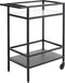 Trolley Zwart - Metaal - 70x42x85cm - Met Wieltjes