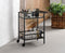 Trolley Zwart - Metaal - 70x42x85cm - Met Wieltjes