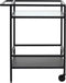 Trolley Zwart - Metaal - 70x42x85cm - Met Wieltjes