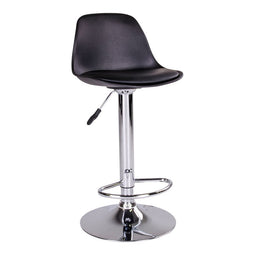 Trondheim Bar Chair - Bar Chair In Black With Chrome Legs - Set Of 2