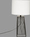 Tropi Tafellamp - H 46 cm - Zwart met witte lampenkap