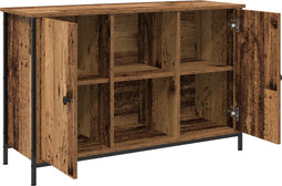 vidaXL - TV-kast - Artisan - Eiken - 101x35x65 - cm - Engineered - Hout - en - Staal
