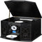 NR-620 stereo-systeem platenspeler MP3-opname zwart Houten behuizing