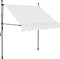 vidaXL - Luifel - handmatig - uitschuifbaar - met - LED - 100 - cm - crèmekleurig