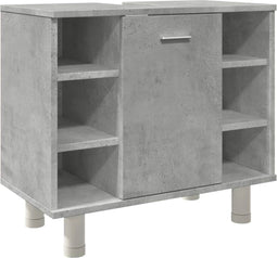 vidaXL - Badkamerkast - 60x32x53,5 - cm - spaanplaat - betongrijs