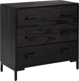 vidaXL - Ladekast - 75x35x70 - cm - massief - grenenhout - zwart