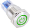 TRU COMPONENTS 1303021 LAS2GQF-11ET/G/12V/S/P Druktoets 48 V/DC 2 A 1x aan/(aan) Moment Groen IP65 1 stuk(s)