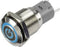 TRU COMPONENTS 1303022 LAS2GQF-11ET/B/12V/S/P Druktoets 48 V/DC 2 A 1x aan/(aan) Moment Blauw IP65 1 stuk(s)