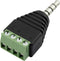 TRU COMPONENTS 1386615 Jackplug 3.5 mm Stekker, recht Aantal polen: 4 Stereo Zwart 1 stuk(s)