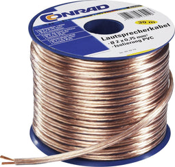 TRU COMPONENTS 1564533 Luidsprekerkabel 2 x 1.5 mm² Transparant 30 m