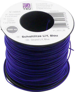 TRU COMPONENTS 1566835 Draad LiY 1 x 0.14 mm² Blauw 100 m