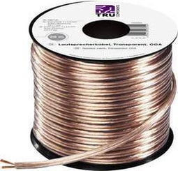 TRU COMPONENTS 1567141 Luidsprekerkabel 2 x 2.5 mm² Transparant 20 m