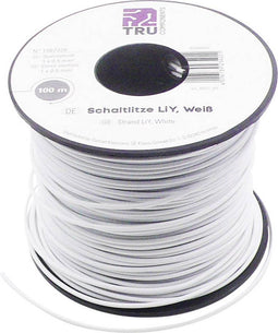 TRU COMPONENTS 1567228 Draad LiY 1 x 0.50 mm² Wit 100 m