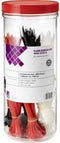 TRU COMPONENTS 1570089 Assortiment kabelbinders 100 mm 2.50 mm Zwart, Rood, Natuur 1000 stuk(s)