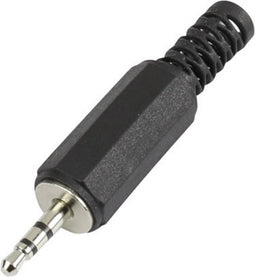 TRU COMPONENTS 1572330 Jackplug 2.5 mm Stekker, recht Aantal polen: 3 Stereo Zwart 1 stuk(s)