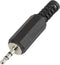 TRU COMPONENTS 1572330 Jackplug 2.5 mm Stekker, recht Aantal polen: 3 Stereo Zwart 1 stuk(s)
